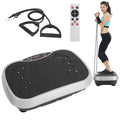 Appareil de fitness vibrant avec bandes de résistance, télécommande, plateforme vibrante pour le corps entier, équipement d'entraînement à domicile pour la perte de poids et la combustion des graisses