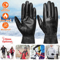 Unisex Leder Winter Warme Handschuhe Outdoor Winddichte Weiche Handschuhe Radfahren Skifahren Laufen Kalte Winterhandschuhe
