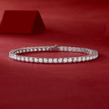 Einzigartig - Ein modisches Armband- und Armreif-Schmuckset mit 0,1 Karat Moissan-Diamanten, S925 Sterlingsilber und platinierten Diamanten