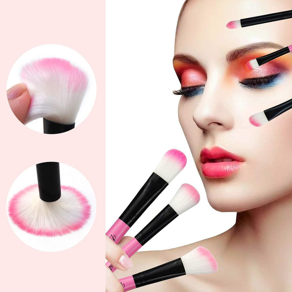Lot de 32 pinceaux de maquillage roses