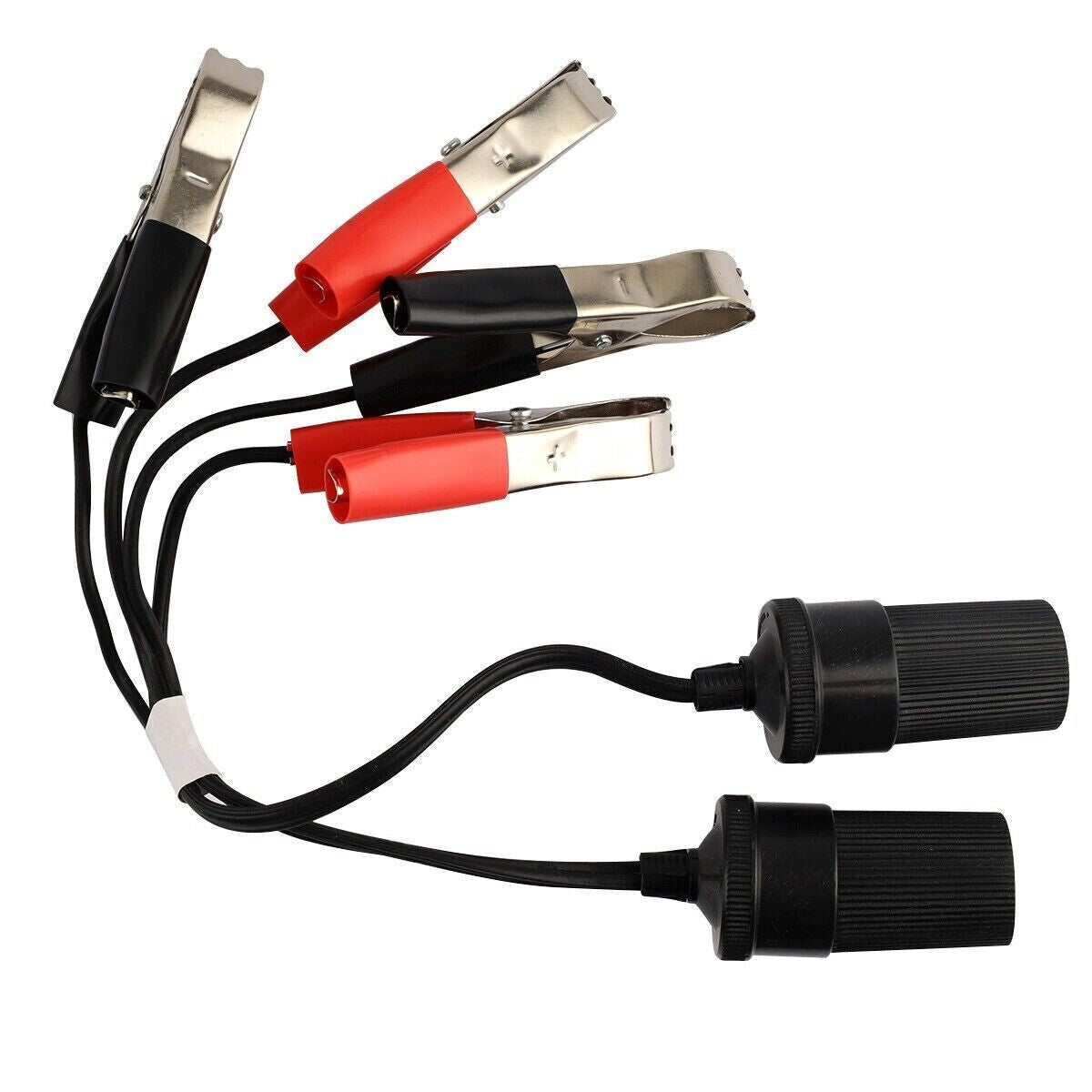 2 pinces crocodiles pour batterie de voiture, adaptateur de prise allume-cigare 12V