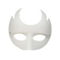 10er-Pack weiße leere Malerei-Augenmaske DIY Papiermaske für Halloween-Kostüme, Doppelhorn