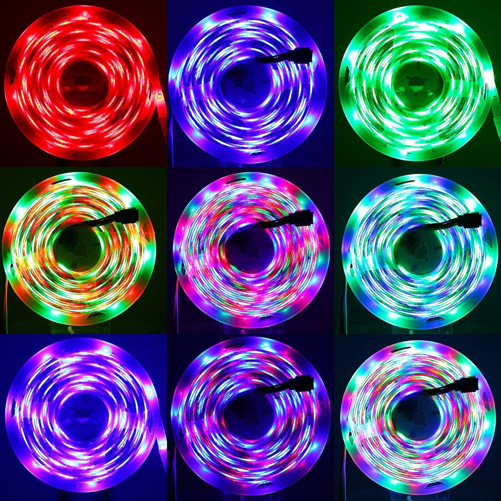 300 LEDs Streifenlichter 5M/16,5ft 20 Farben RGB LED Streifen IP65 Wasserdicht m/ Fernbedienung