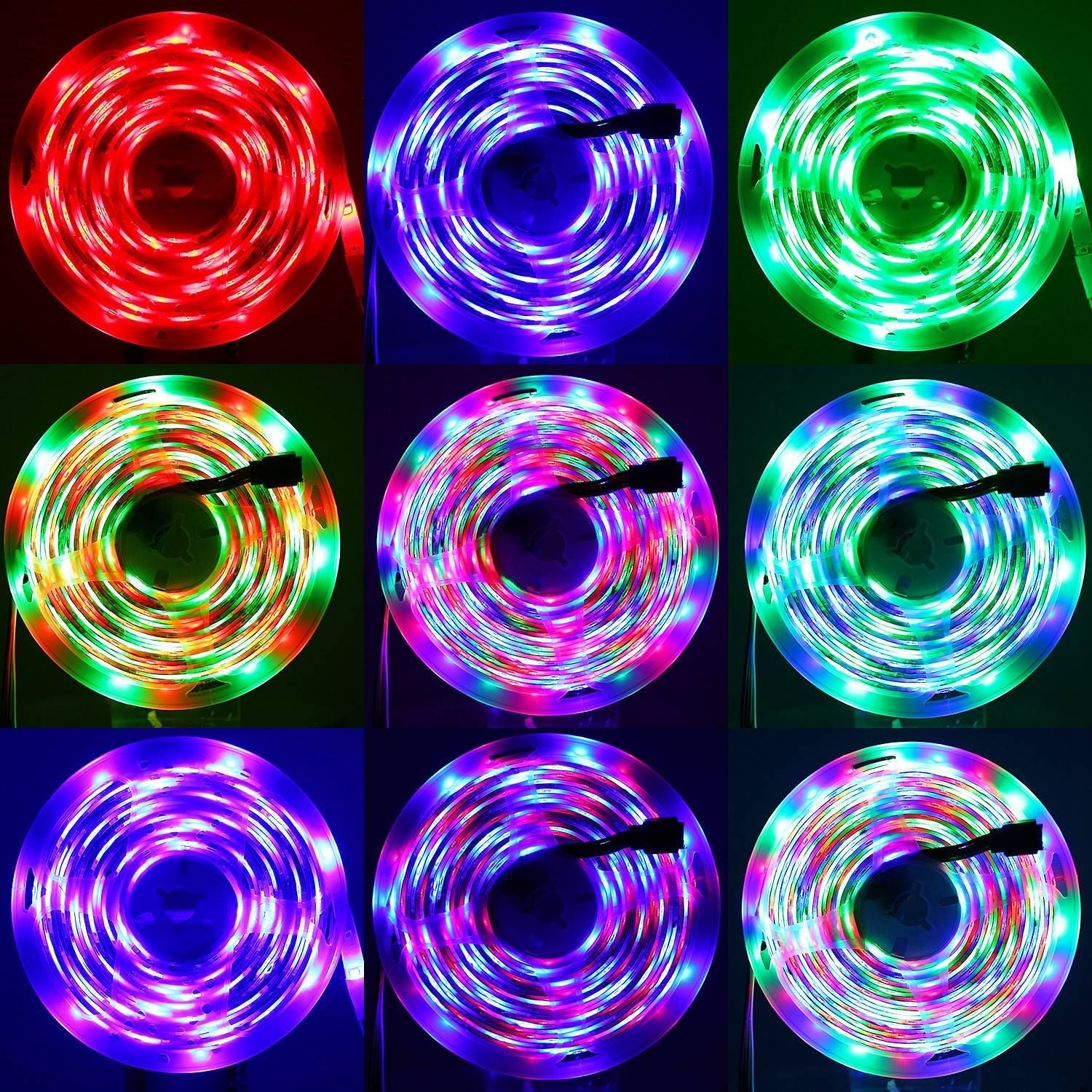 300 LEDs Streifenlichter 5M/16,5ft 20 Farben RGB LED Streifen IP65 Wasserdicht m/ Fernbedienung