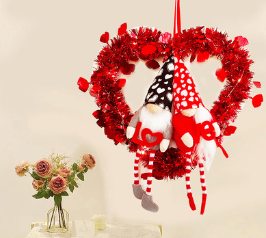 Valentinstag-Ornament-Geschenk, gesichtslose Puppe, Girlande, Valentinstags-Atmosphäre-Girlande