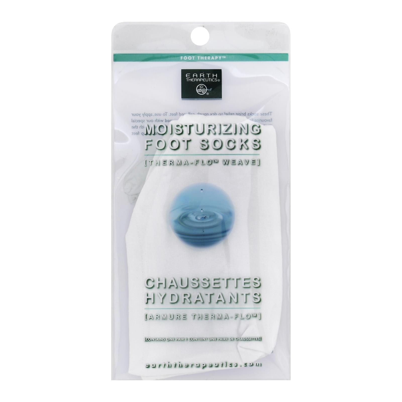 Earth Therapeutics Feuchtigkeitsspendende Fußsocken Weiß - 1 Paar