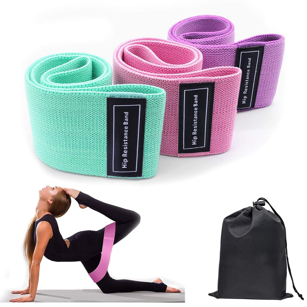 3er-Set Widerstandsbänder für Beine und Po; Yoga-Trainingszubehör für Zuhause, Sport, Fitness