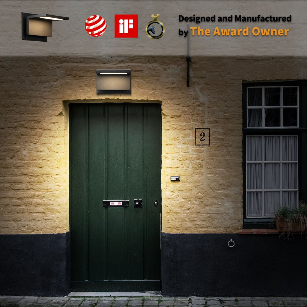 Inowel Wandleuchte Außenbereich LED Wandlampe Modern Wandmontierte Laternenleuchte für Veranda Haustür 17309