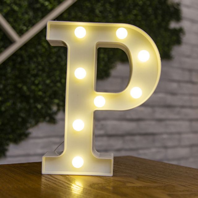 Alphabet Buchstaben LED Lichter Leuchtende Zahlenlampe Dekor Batterie Nachtlicht für Zuhause Hochzeit Geburtstag Weihnachtsfeier Dekoration