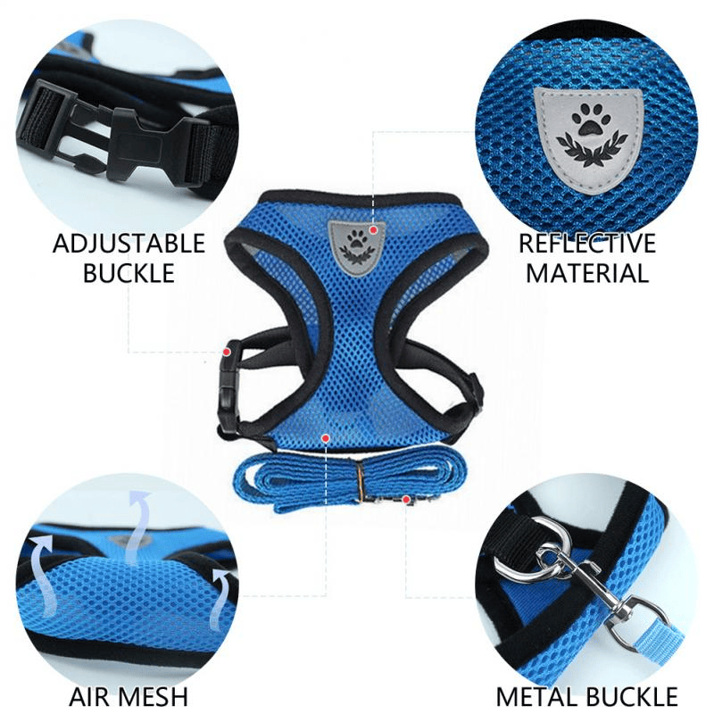 Katze Hund Haustier Geschirr Verstellbare Kontrollweste Hunde Reflektierend S M L XL Leine