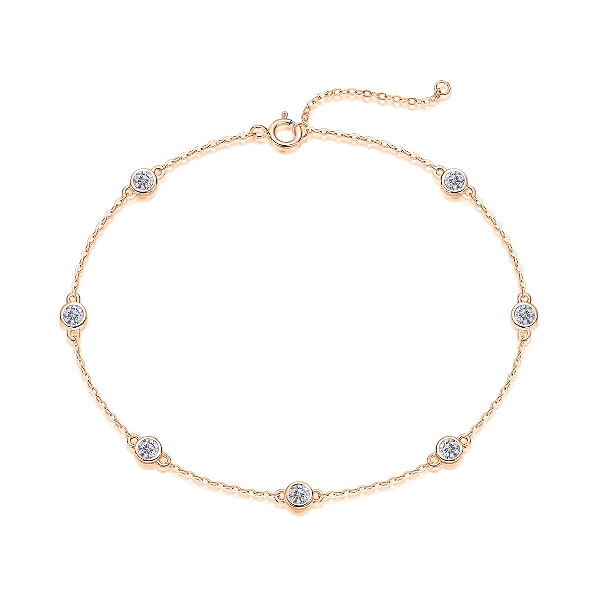 Dynamic Bubble – Ein modisches Schmuckarmband und Armreif-Set mit Moissanit, S925 Sterlingsilber und Platin-plattierten Diamanten