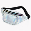 Damen Holografische Gürteltasche Herren Glänzende Bauchtasche Hologramm Hüfttasche Reise Laser Brusttasche mit verstellbarem Gurt für Reisen