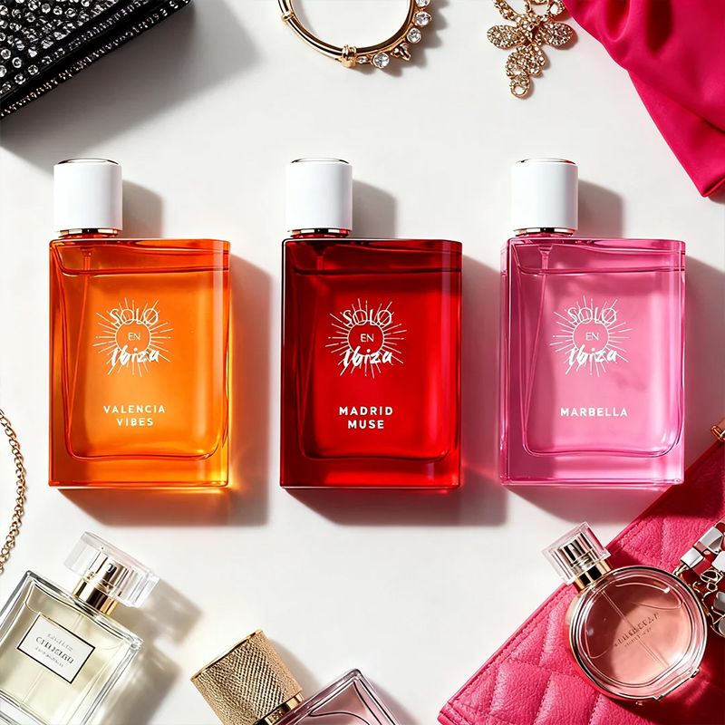 Coffret Cadeau Parfum Femme SOLO EN IBIZA - 3 x Vaporisateurs Eau de Parfum 30 ml - 3 Parfums Longue Durée - Pour les Fêtes, les Rendez-vous, l'Utilisation Quotidienne et les Soirées - Cadeau Idéal pour Femme
