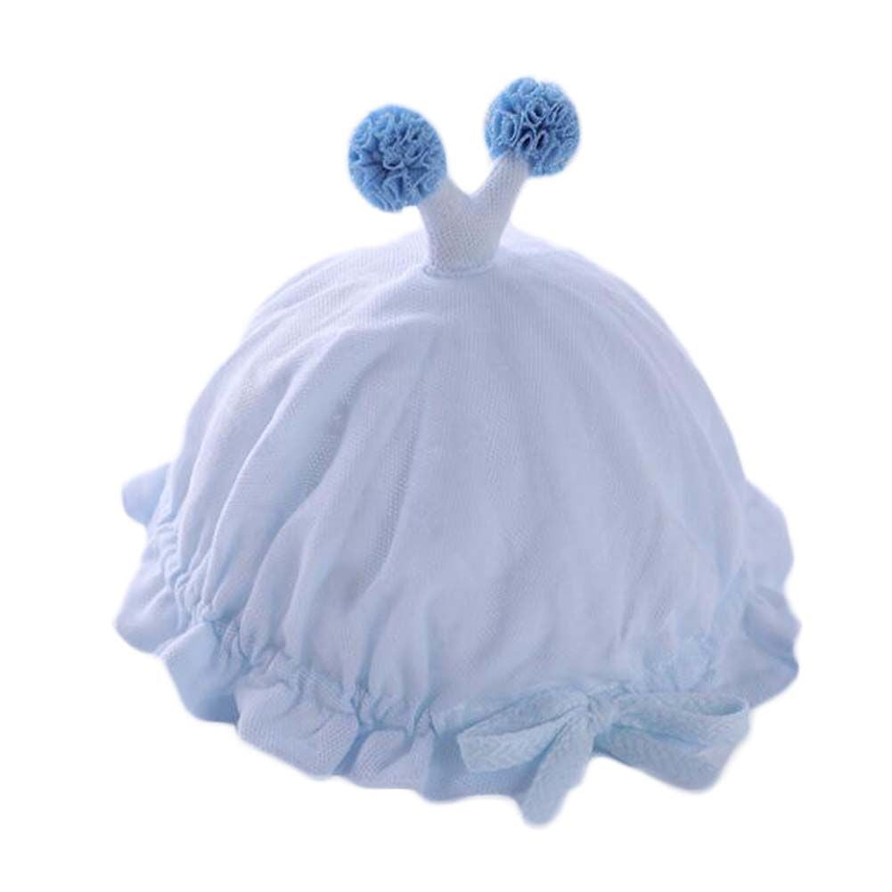 Blauer süßer Baby-Winter-Herbsthut, Säuglings-Fischerhut, Baumwoll-Babyhut für Mädchen und Jungen, 0-3 Monate