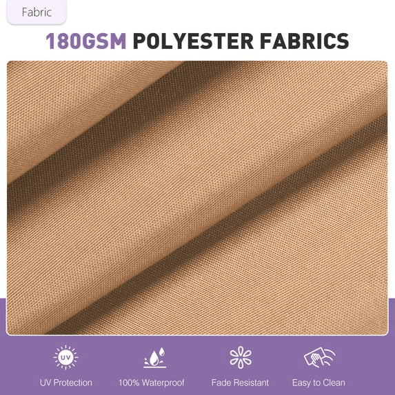 275 cm roter Terrassenschirm mit Kurbel und 3-fach kippbarem Schirmstock