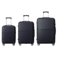 BLAUES 3-teiliges Premium ABS-Gepäckset – 20", 24" und 28" Koffer mit mehrstufigem Griff, leisen Spinner-Rädern und TSA-Schloss – Strapazierfähiges, stilvolles und geräumiges Reisegepäck