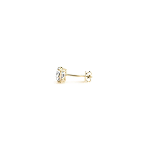 Puces d'oreilles 1/2 ct (poids total) en diamants ronds de laboratoire Or jaune 14 carats (G/VS2)
