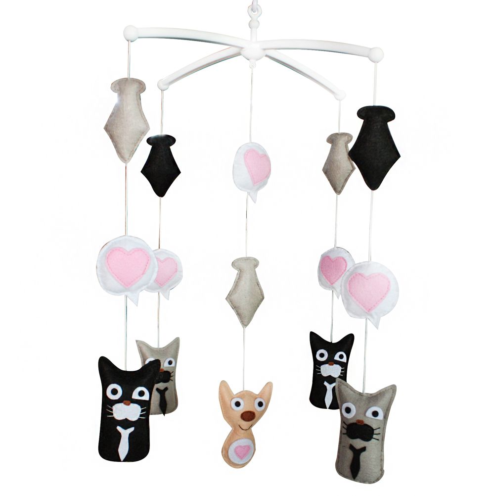 Süße Katzen Herren Baby Mobile Musikalisches Mobile Spielzeug Geschenk Halloween Deko