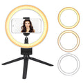 9" Dimmbare LED-Ringlampe mit Stativ, Telefon, Selfie-Kamera, Studio, Foto, Video, Make-up-Lampe