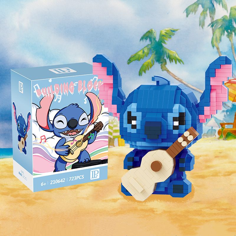 Lustige Disney Lilo und Stitch Mini-Bausteine Bestseller Stitch Mini-Bausteine DIY Gitarre Buchspielzeug Geschenke für Kinder