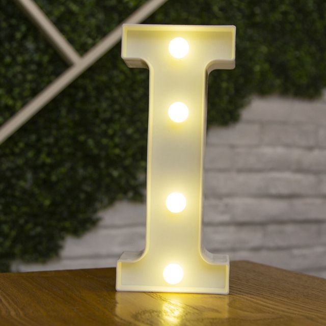 Lettres Lumineuses LED Alphabet Numéro Décoration Lampe à Pile Veilleuse pour la Maison Mariage Anniversaire Fête de Noël