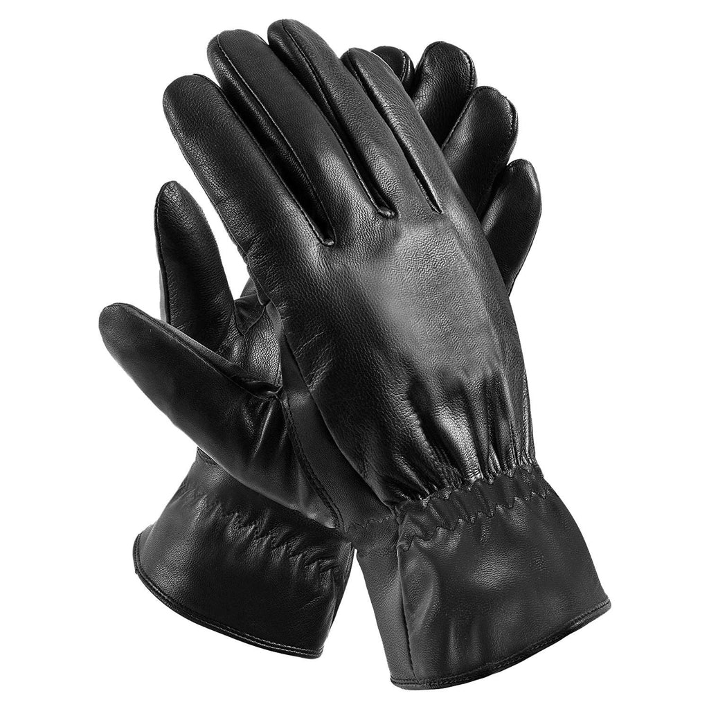 Unisex Leder Winter Warme Handschuhe Outdoor Winddichte Weiche Handschuhe Radfahren Skifahren Laufen Kalte Winterhandschuhe
