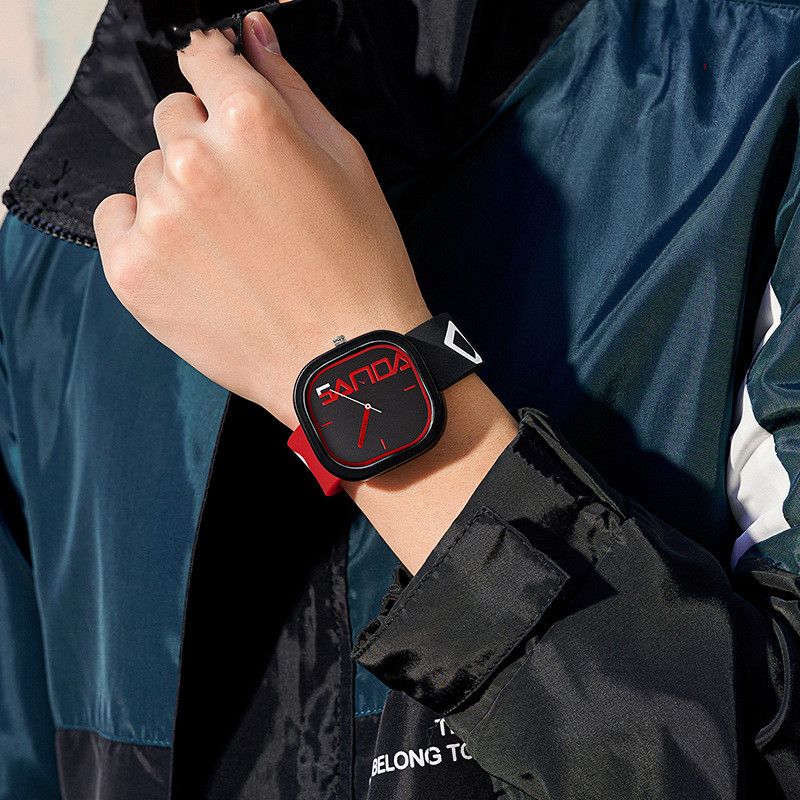 Neue Silikon-Quadrat-Mode-Trend Wasserdichte Uhr