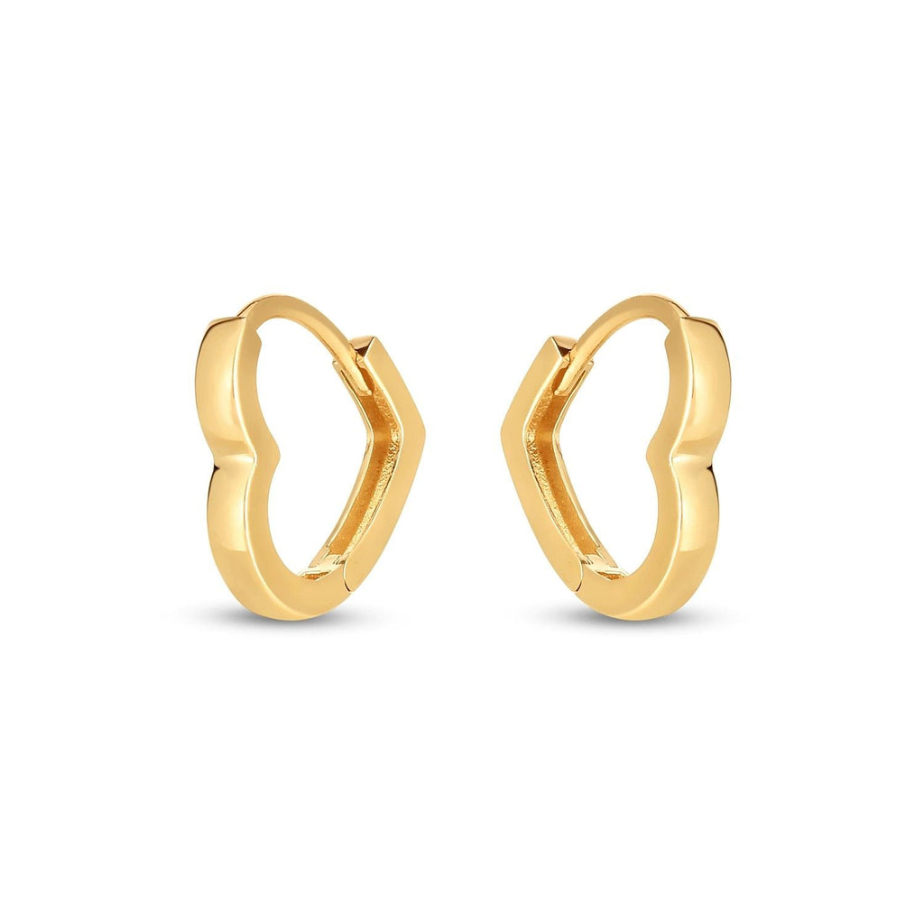 14k Gelbgold Herz-Creolen