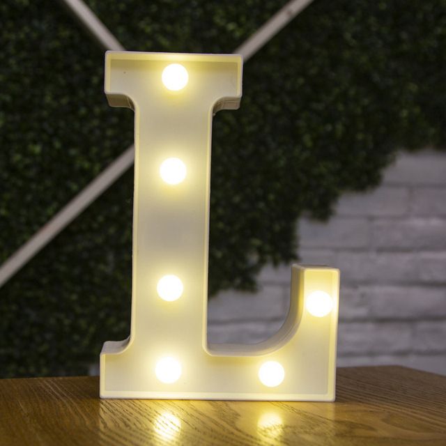 Lettres Lumineuses LED Alphabet Numéro Décoration Lampe à Pile Veilleuse pour la Maison Mariage Anniversaire Fête de Noël