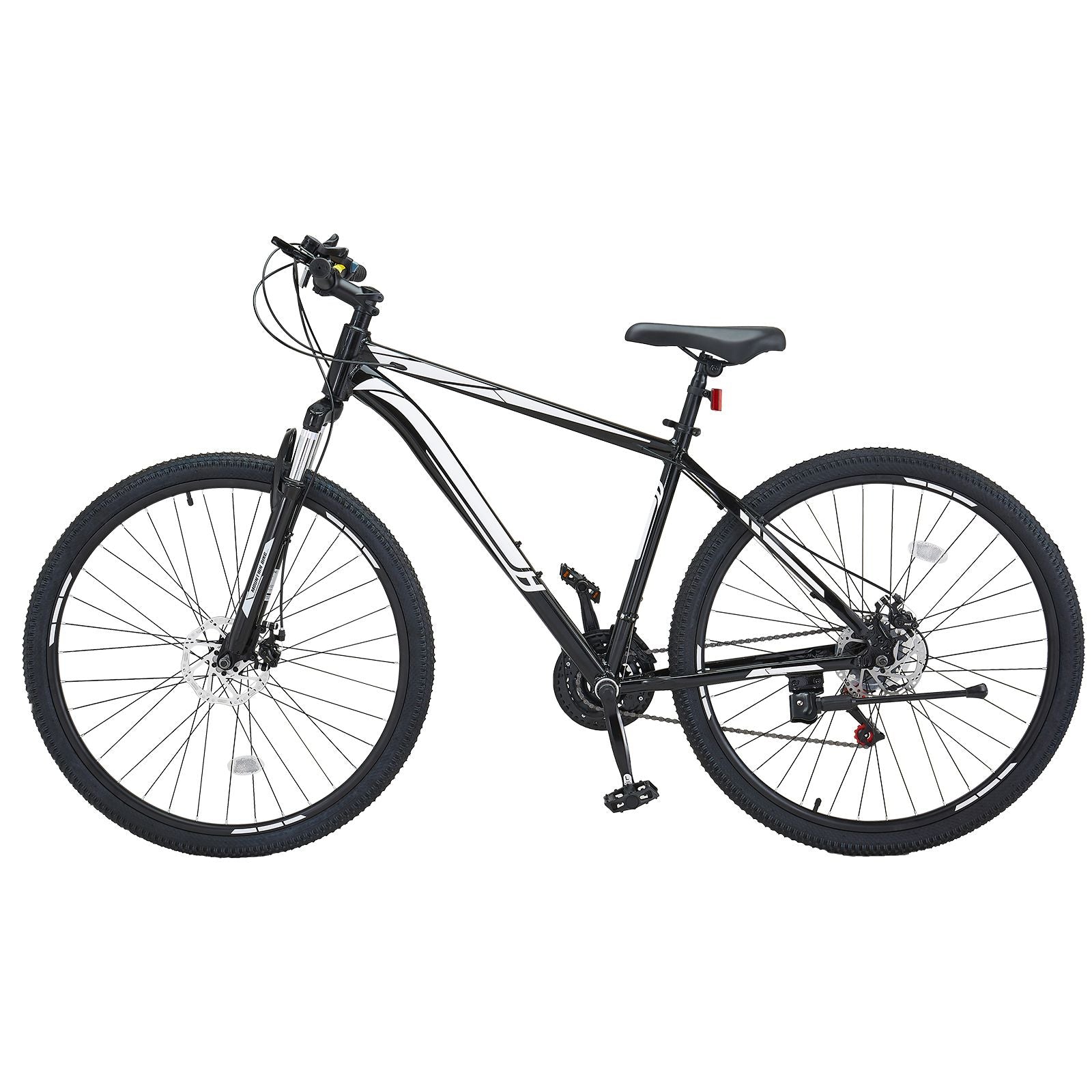 VTT 29 pouces avec suspension avant, 21 vitesses SHIMANO, selle confort, freins à double disque, cadre en alliage d'aluminium, vélo de sport pour adultes, sentier, neige