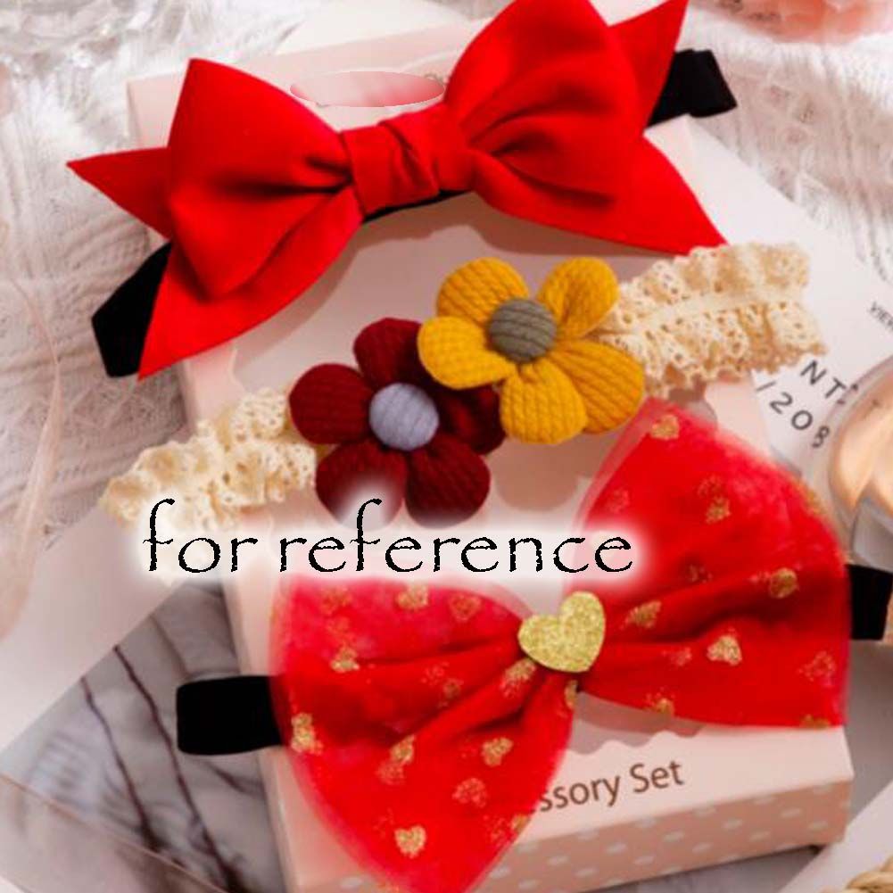 3 Stück Baby Haarbänder Rot Spitze Schleife Süße Prinzessin Kopfschmuck Mädchen Blumen Haar Accessoires