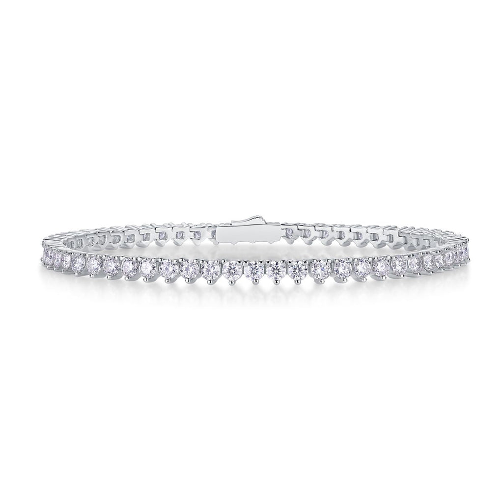 Mark - Armband mit 0,1 Karat Moissan Diamanten, S925 Sterlingsilber und Platin-beschichteten Diamanten, ein modisches Schmuckarmband, ein luxuriöses Silber-Accessoire