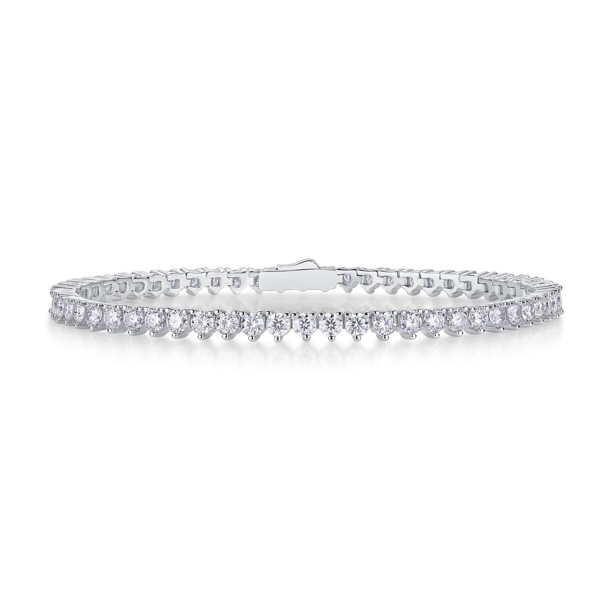 Mark - Armband mit 0,1 Karat Moissan Diamanten, S925 Sterlingsilber und Platin-beschichteten Diamanten, ein modisches Schmuckarmband, ein luxuriöses Silber-Accessoire