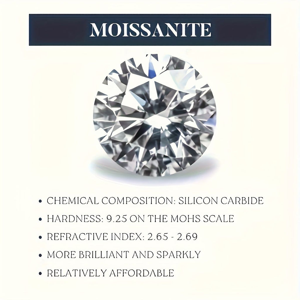 1 Stück Herz-Halskette 925er Silber Moissanit-Diamant