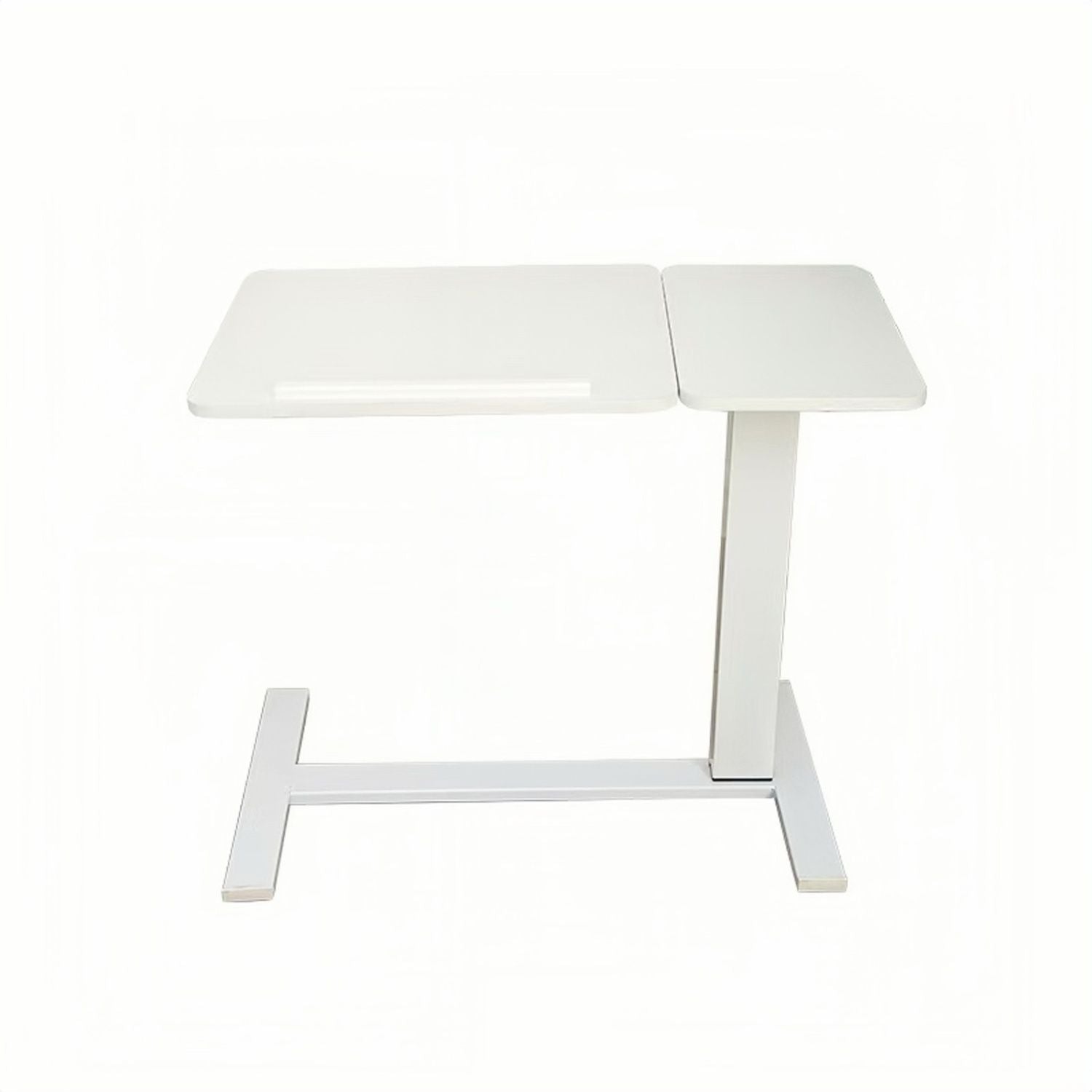 Beistelltisch für Laptops am Bett, mobiler, rollbarer Laptopständer, neigbarer Betttisch mit Rollen, höhenverstellbarer Laptoptisch für Bett, Sofa, Beistelltisch (WEISS)