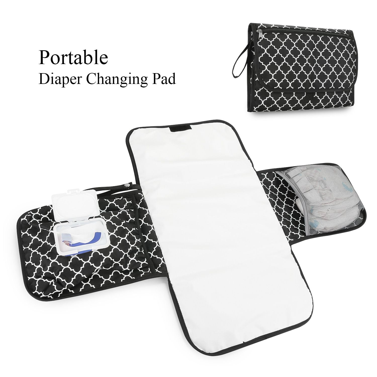 Tapis à langer bébé voyage portable imperméable multifonctionnel lingettes humides sac accessoires sac maman