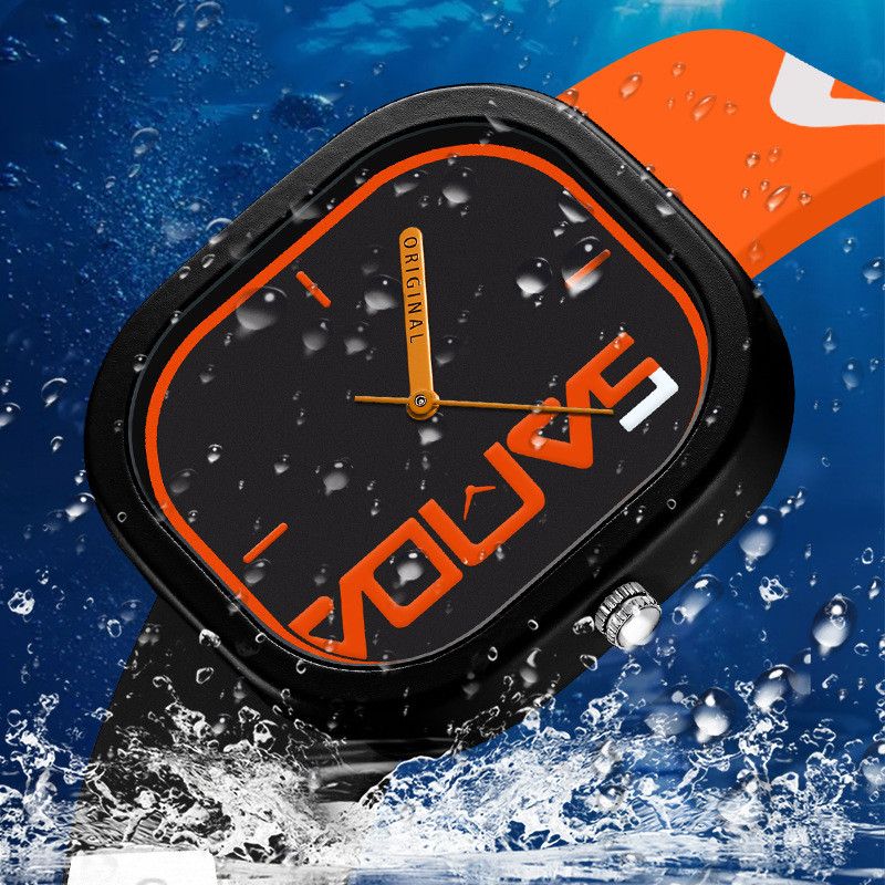 Neue Silikon-Quadrat-Mode-Trend Wasserdichte Uhr