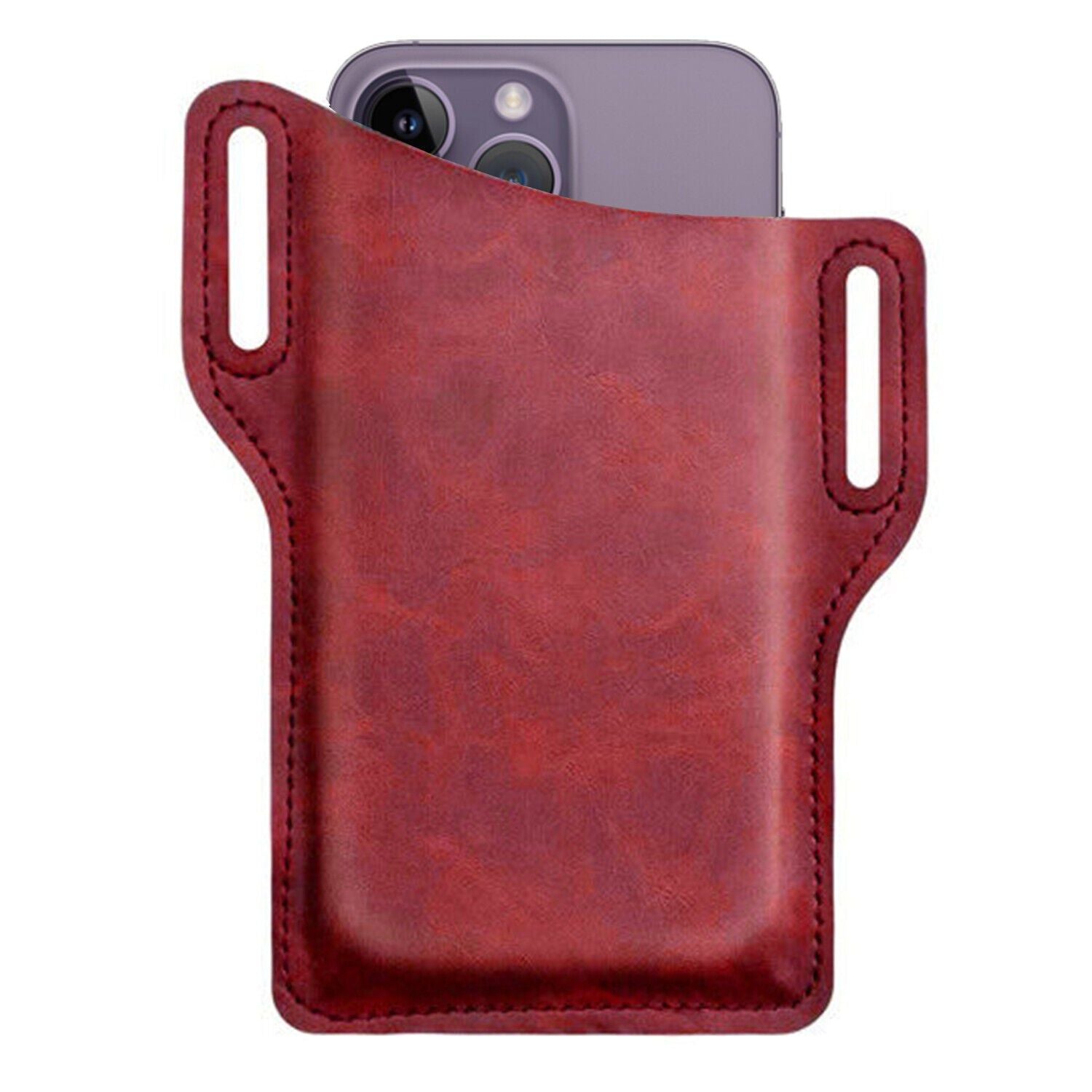 Sac de ceinture pour homme pour téléphone portable, pochette de taille en cuir, étui portefeuille