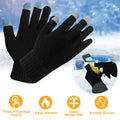 Gants écran tactile unisexe à doigts complets Gants tricotés chauds d'hiver pour la chaleur Course Cyclisme Camping Randonnée