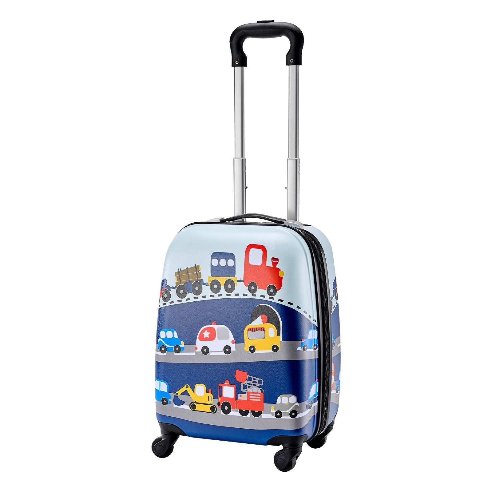 Kinder-Gepäckset, 5-teilig, 18 Zoll Hartschalenkoffer mit Rollen, Rucksack & U-förmigem Kissen, LKW Kinder-Handgepäckset, Urlaubs-Geburtstagsgeschenk für Mädchen Jungen, Fluggesellschaften genehmigt