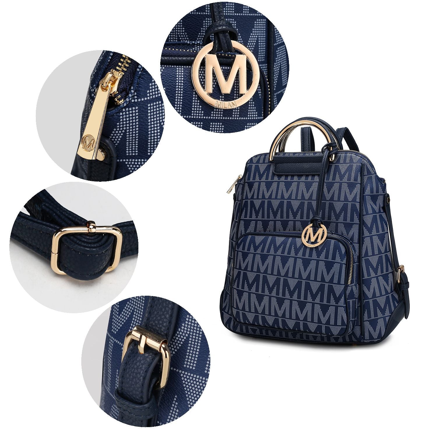 MKF Collection Cora Milan M Signature Modischer Rucksack von Mia K