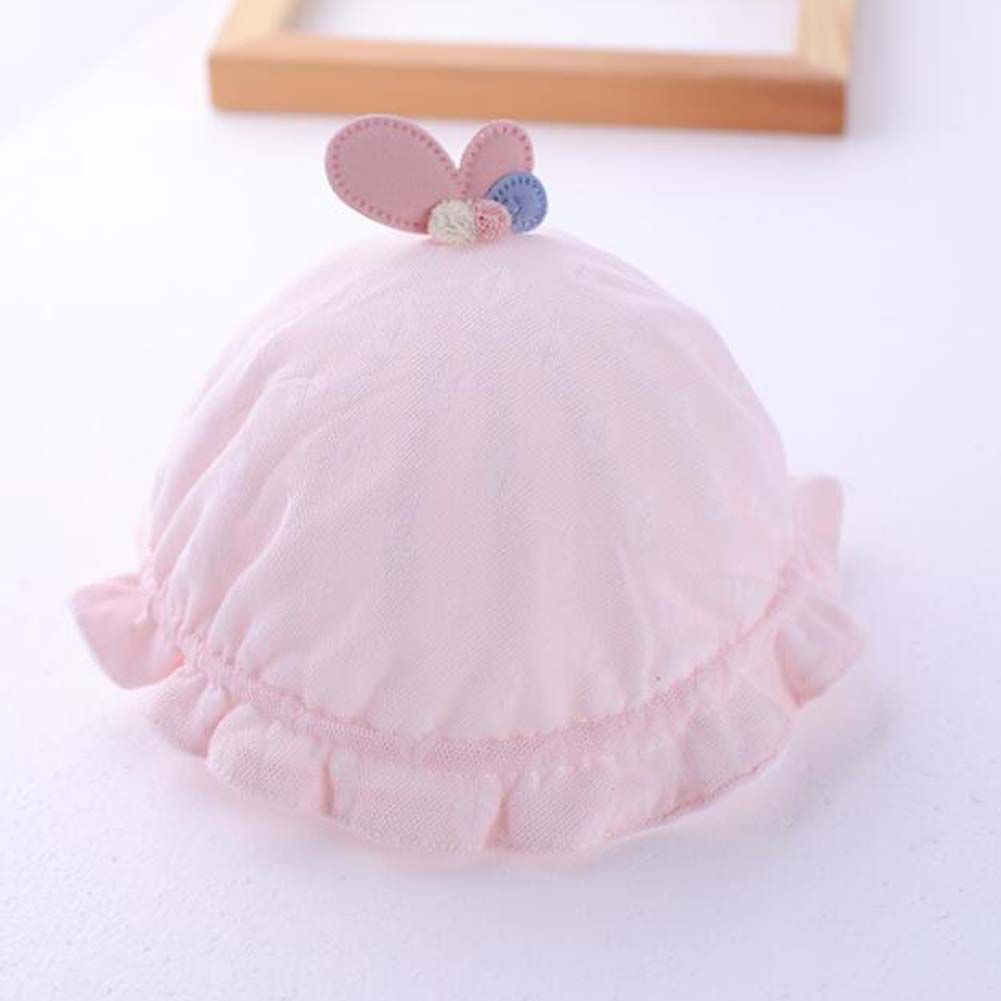 Rosa süße Baby-Winter-/Herbstmütze, Kleinkindermütze für Mädchen und Jungen, Baumwoll-Babymütze, 0-3 Monate