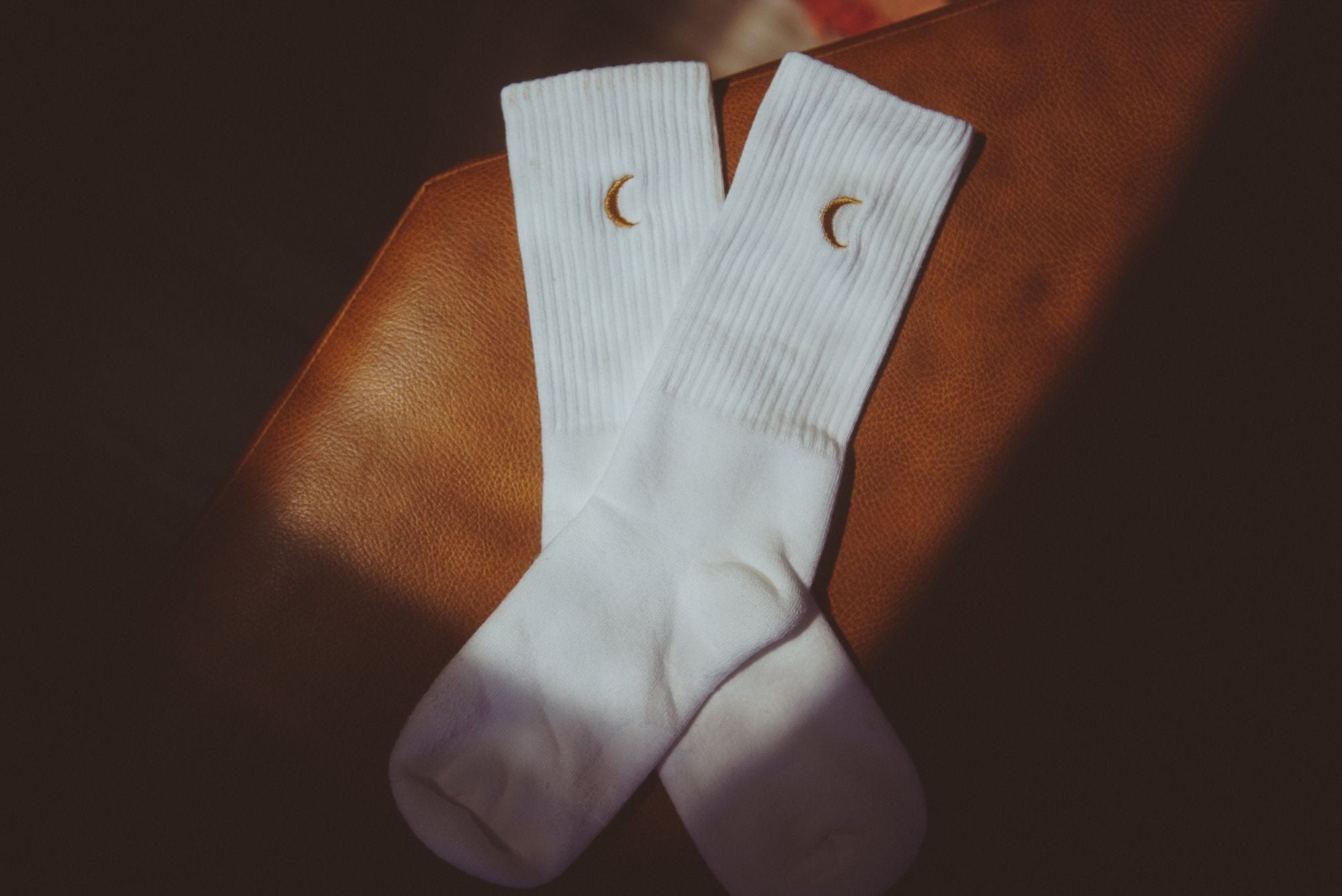 Chaussettes brodées atterrissage sur la Lune