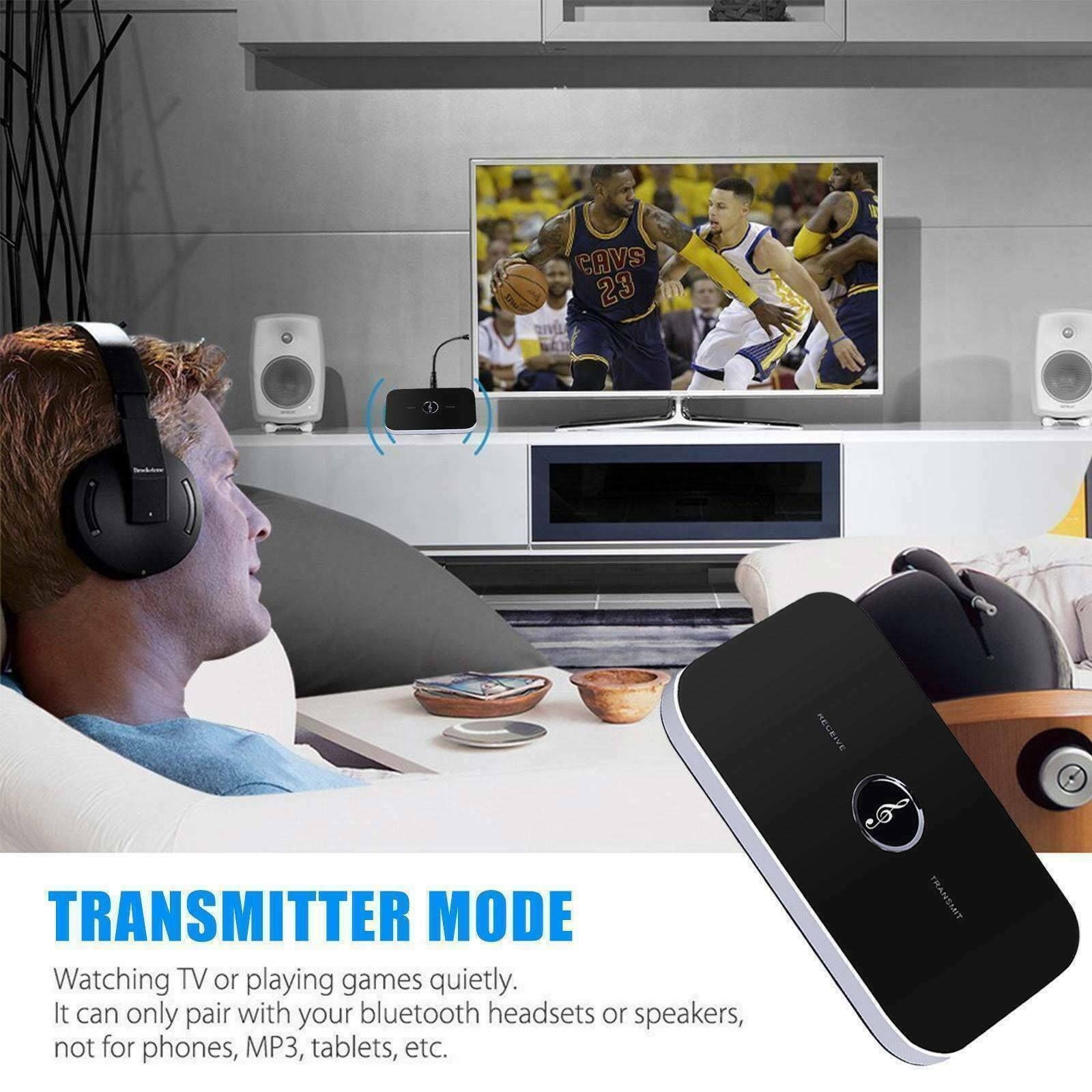 Émetteur-récepteur Bluetooth 5.0 2 EN 1 sans fil, adaptateur audio Aux prise jack 3,5 mm