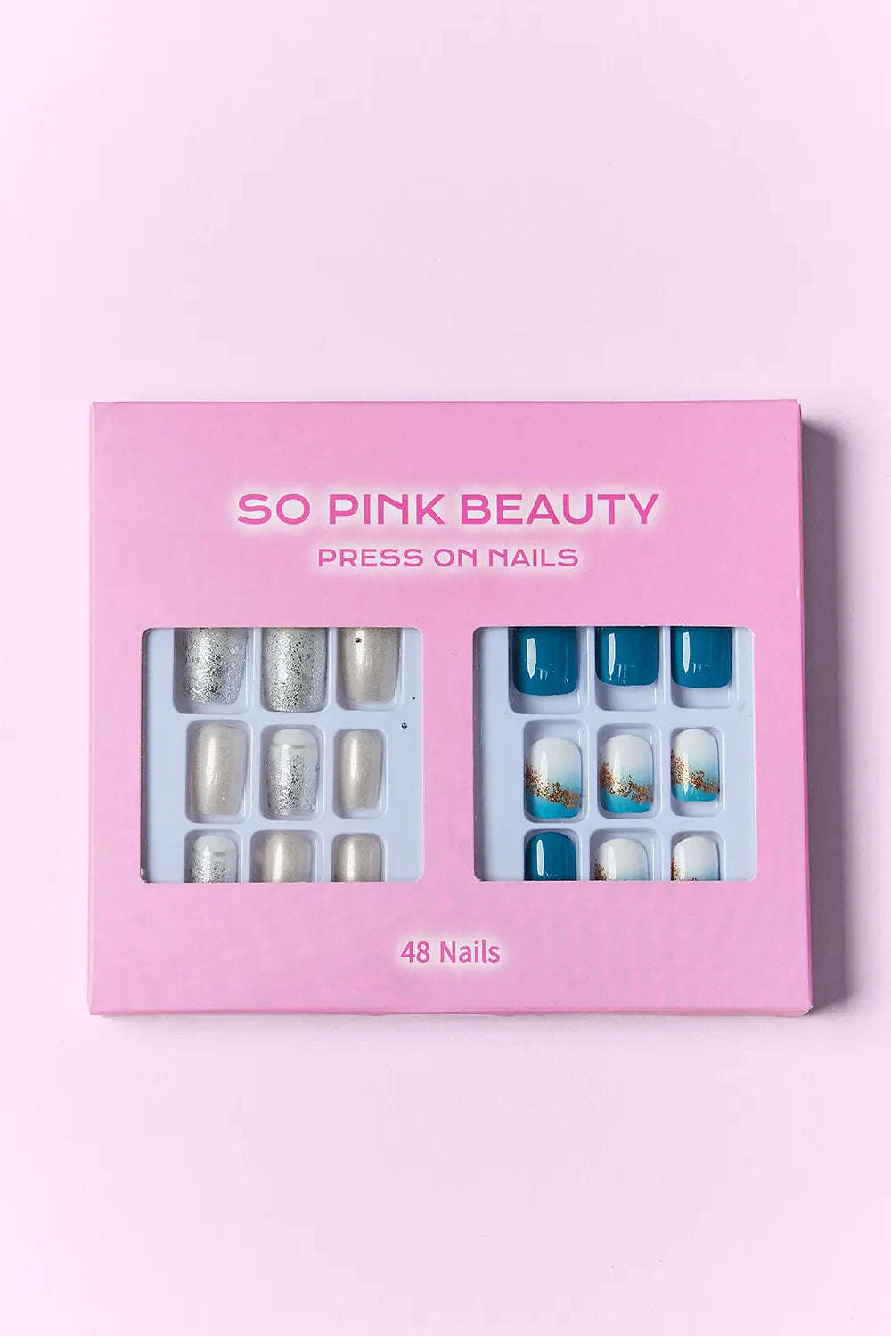 SO PINK BEAUTY Faux Ongles Autocollants 2 Paquets