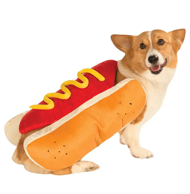 Hotdog-Halloweenkostüm für Haustiere