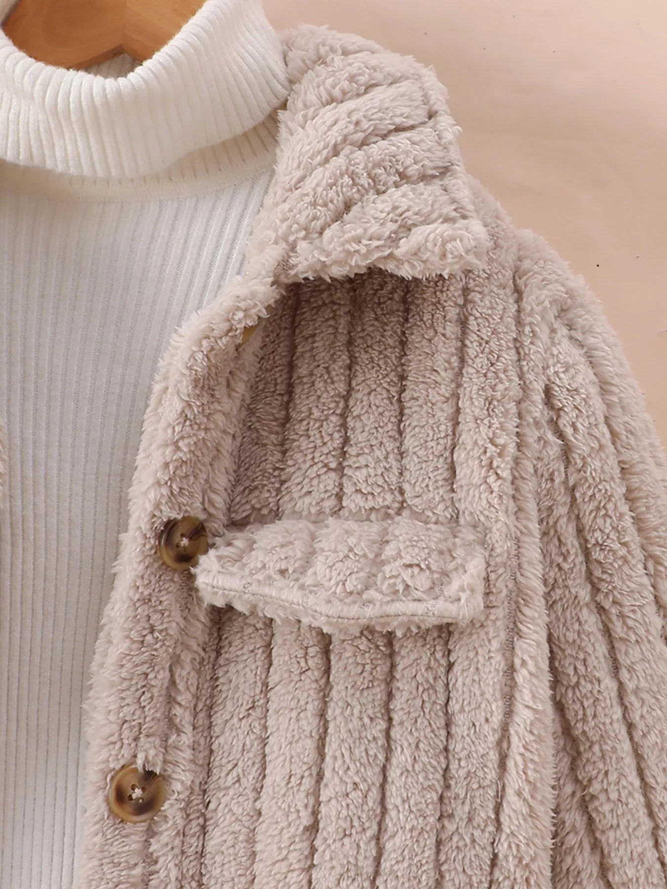 Blouson polaire boutonné douillet pour enfant