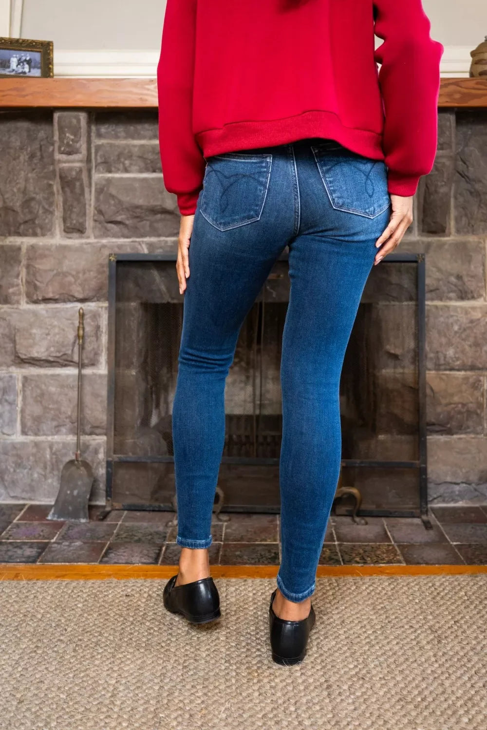 Judy Blue Thermohose, Röhrenschnitt, verwaschen, Große Größen