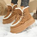 Bottes de neige compensées doublées sherpa