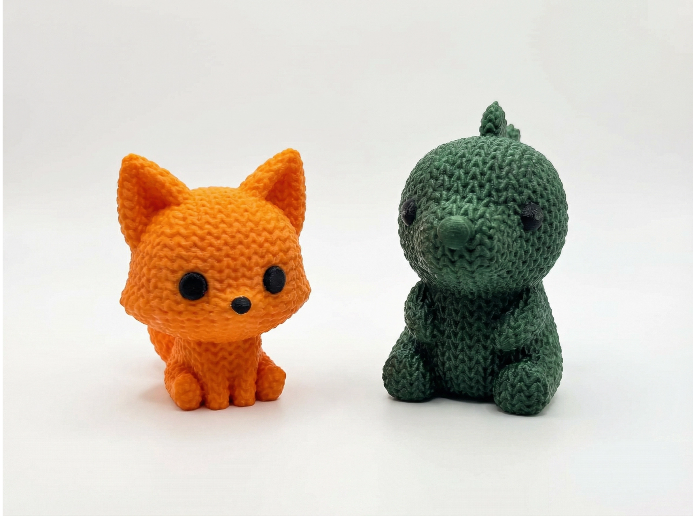 Figuren mit gestrickter Textur